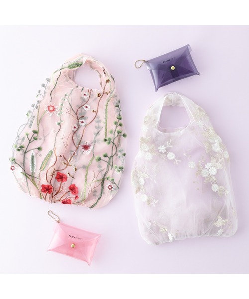 Francfranc - bag、ライト♡専用 チュールバッグ ライトグレー×ライトパープル | Francfranc
