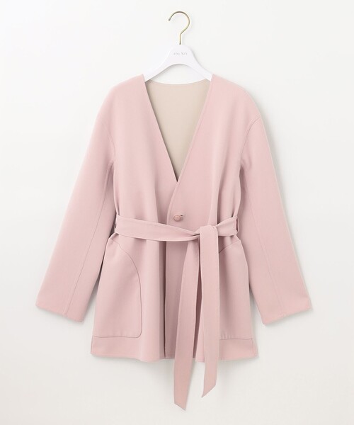 ANY SIS ノーカラーコート コート 「2WAY・リバーシブル」スプリング