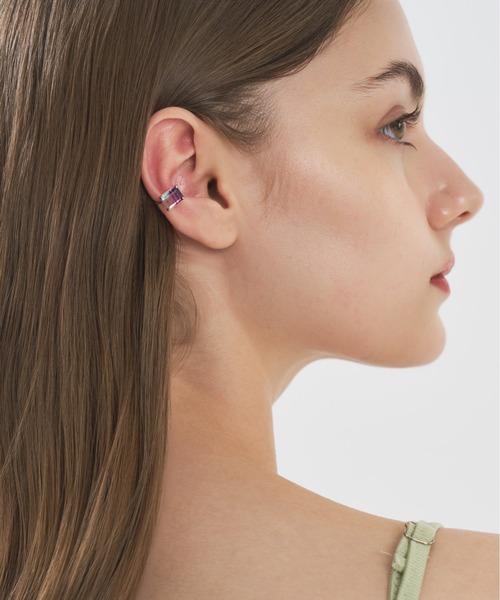 Jewel closet by L&Co. イヤーカフ K10WG/ホワイトゴールド レインボー