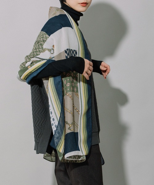 美品　Munich ダウン　ミューニック　ケープ　ショール　マフラー 美品 Munich ダウン ミューニック ケープ ショール マフラー 美