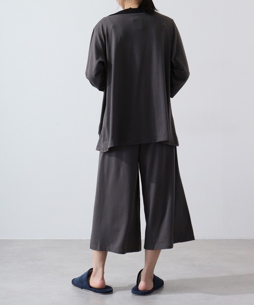 ルームウェア・パジャマ ERES Women Lounge Wear 60845C 1001 Black 楽天市場】ルームウェア パジャマ 前開き 部屋着 2点セット 上下