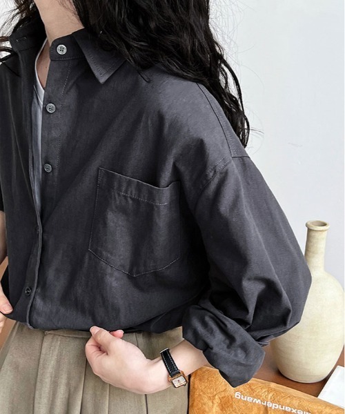 ブラウス シャツ LUZ -  SANTO DOMINGO L/S レディース メンズ COFREX】 前立パイピングブラウス 五分袖 レディースデザイン