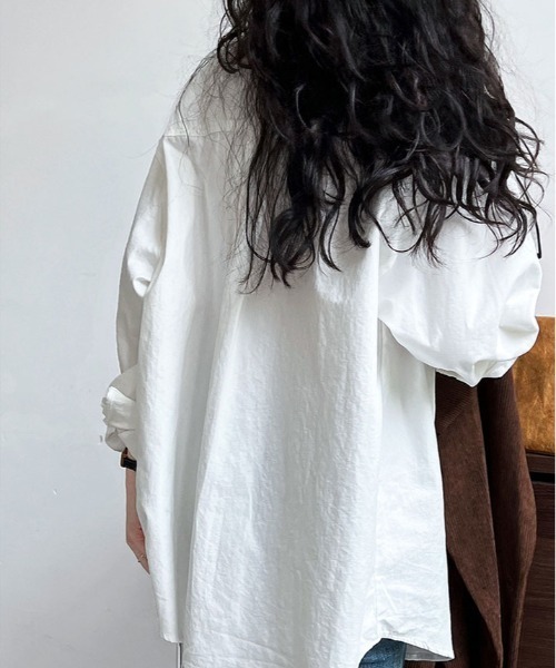 ブラウス シャツ LUZ -  SANTO DOMINGO L/S レディース メンズ Loungedress ブラウス シャツ ライトサテンBIGシャツ レディース