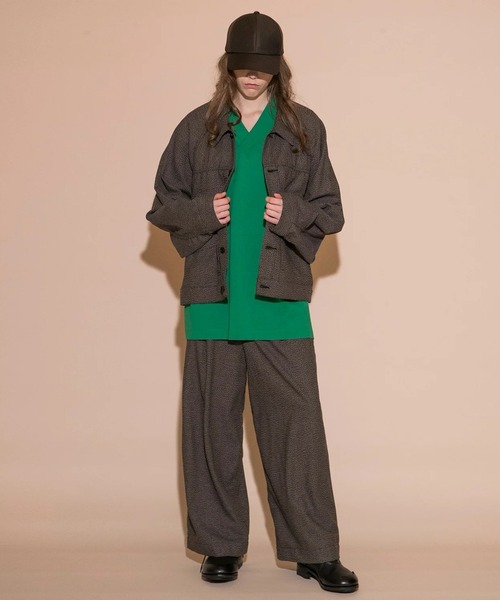my beautiful landlet パンツ 「my landlet」COTTON TWEED TUCK WIDE 