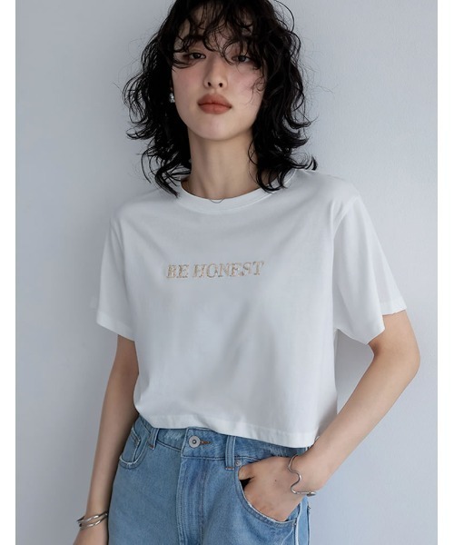 接触冷感】ルージュチェリーレーヨンロゴTシャツ&ロングパンツ上下セット 接触冷感】ルージュチェリーレーヨンロゴTシャツ&ロングパンツ