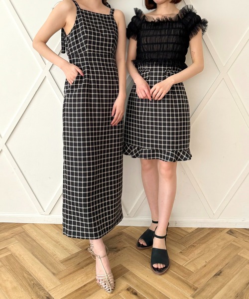 me&me couture スカート チェックミニフリルスカート : ZOZOTOWN