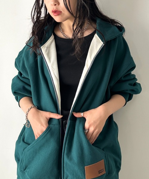 関税込み♪【HUF】Carrington Thermal フリース ロゴ★パーカー CARRINGTON-THERMAL-LINED-