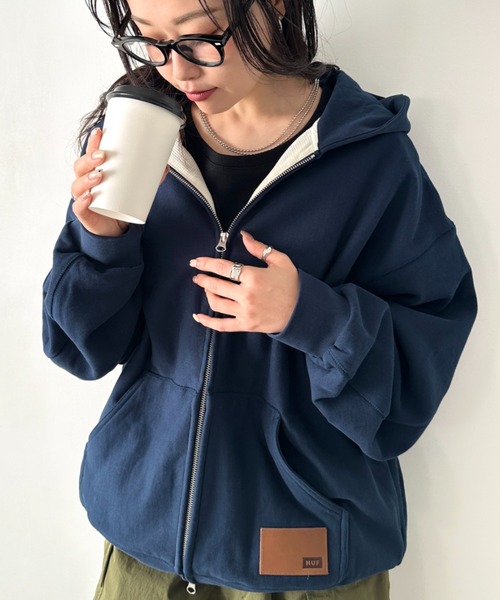関税込み♪【HUF】Carrington Thermal フリース ロゴ★パーカー Carrington Thermal Lined Fleece – HUF Worldwide
