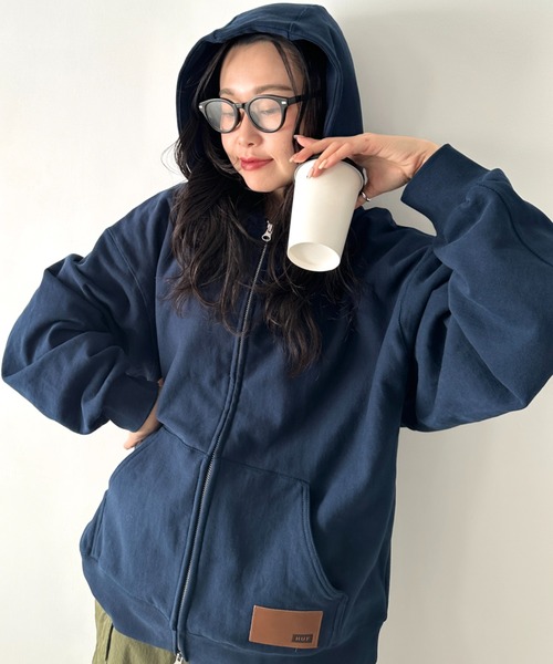 HUF パーカー HUF(ハフ)/オーバーサイズ サーマル ジップ