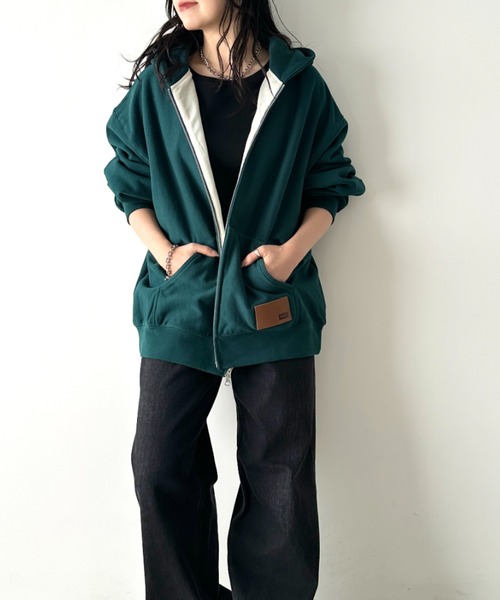HUF パーカー HUF(ハフ)/オーバーサイズ サーマル ジップ