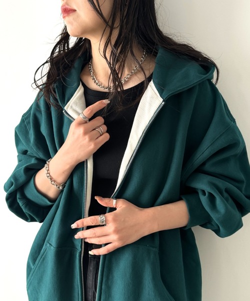 HUF パーカー HUF(ハフ)/オーバーサイズ サーマル ジップ