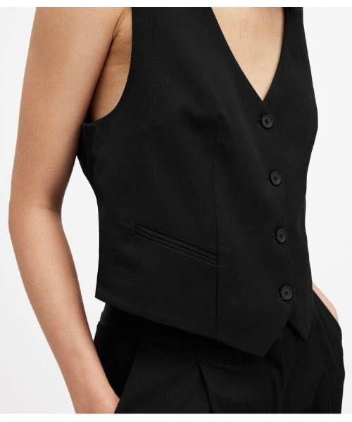 ベスト ジレ NELLIE TAILORED WAISTCOAT | NELLIE テーラード ウエストコート レディース ALLSAINTS ベスト ジレ NELLIE TAILORED WAISTCOAT | テーラード