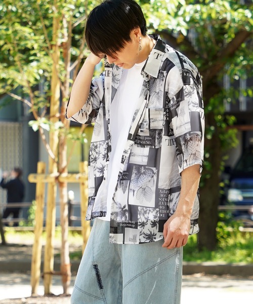 Sillage シアージュ　タイダイ風シャツ／オーバーサイズ cityboy Sillage シアージュ タイダイ風シャツ／オーバーサイズ cityboy