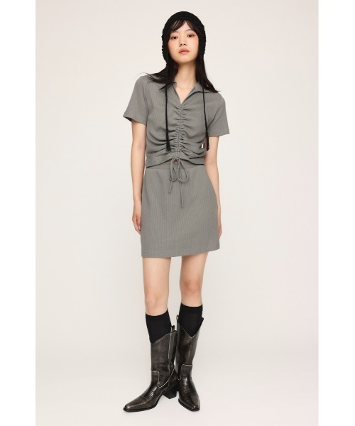 スキッパーワンピース NATURAL LAUNDRY/ナチュラルランドリー タイプライター