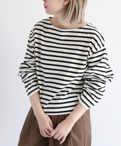 cepo（セポ） tシャツ ボーダーソデタックプルオーバー レディース