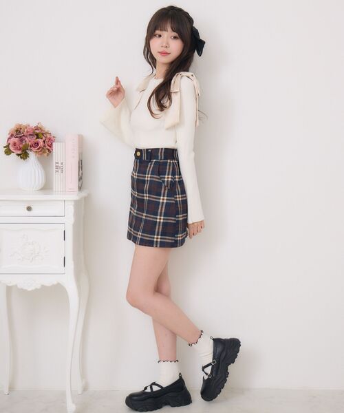 Emsexcite（エムズエキサイト） スカート チェック台形ミニSK