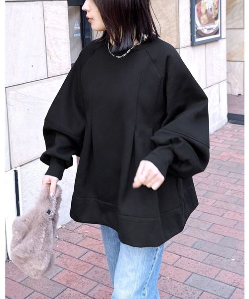 reca（レカ） トレーナー スウェット 裏起毛タックAラインスウェット