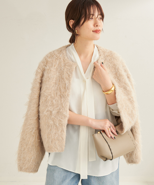 plage ブラウス シャツ SILK RAYON BOW レディース : ZOZOTOWN