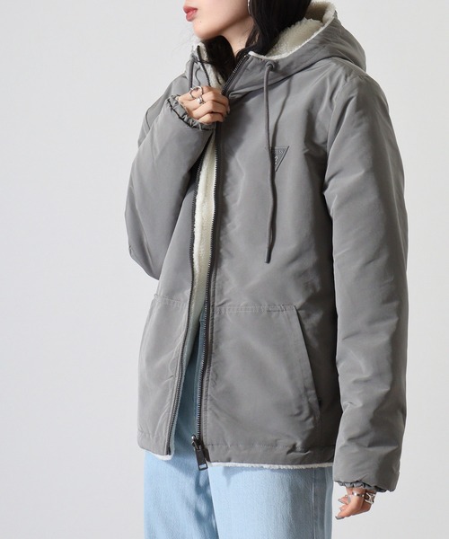 GUESS ブルゾンジャケット アウター GUESS ブルゾン アウター REVERSIBLE SHERPA JACKET メンズ
