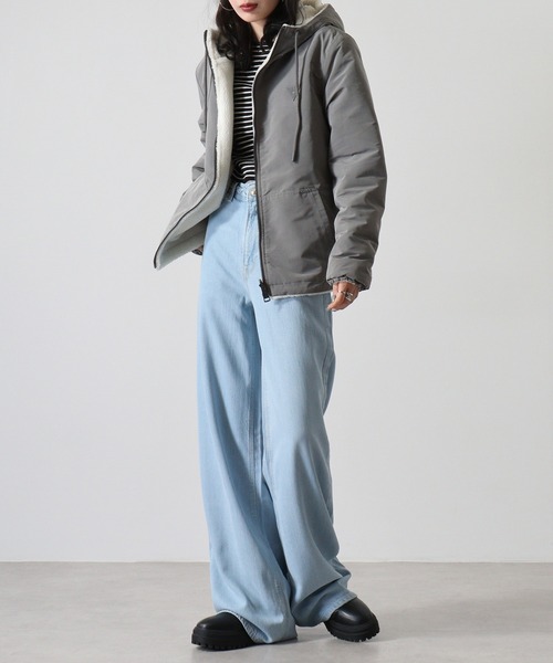 GUESS ブルゾン アウター REVERSIBLE SHERPA JACKET メンズ