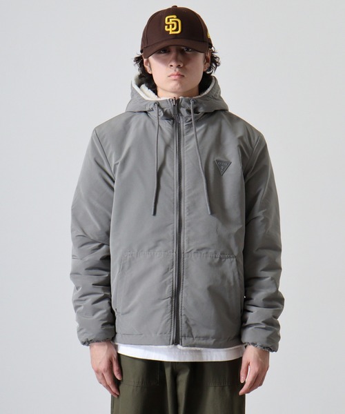 GUESS ブルゾンジャケット アウター GUESS ブルゾン アウター REVERSIBLE SHERPA JACKET メンズ