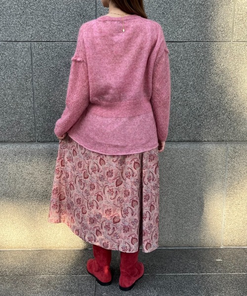［希少カラー・美品］INGEBORG ペイズリースカート ボタニカルペイズリーpt.スカート （ロング・マキシ丈スカート