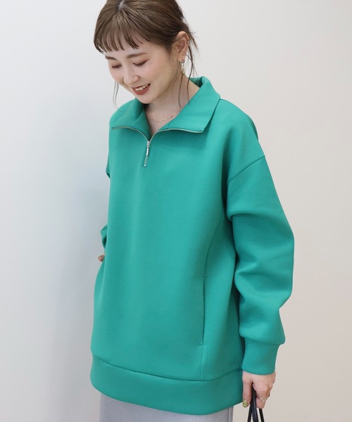 stone  ハーフファスナー スウェットシャツ パッチポケット付き stone island ハーフファスナー スウェットシャツ パッチ