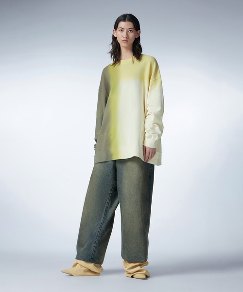 トレーナー スウェット Gradient Color-block Oversized Sweatshirt / グラデーションカラースウェット レディ JNBY トレーナー スウェット Gradient Color-block Oversized