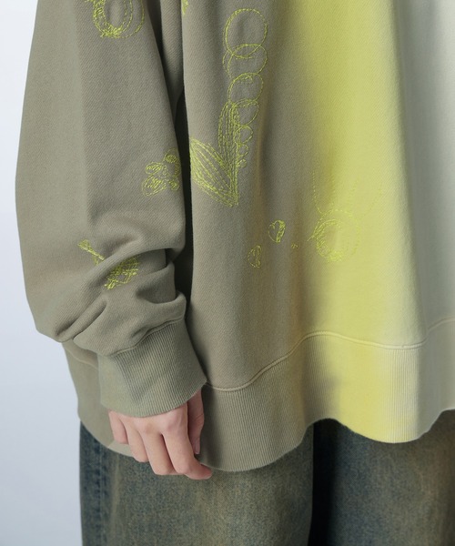 JNBY トレーナー スウェット Gradient Color-block Oversized