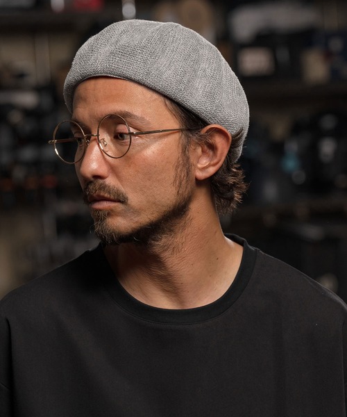 CAMBIO 帽子 ベレー帽 mko12548-Linen Thermo Beret メンズ