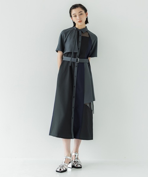 UNITED TOKYO ロングワンピース 半袖 UNITED TOKYO 「UNITED TOKYO」 半袖ワンピース 2 グリーン