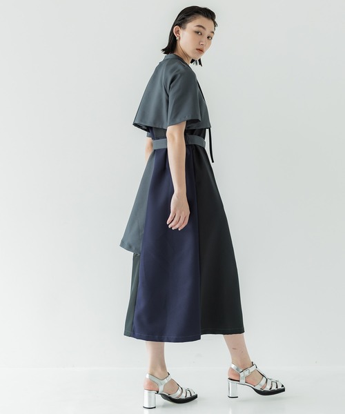 UNITED TOKYO ロングワンピース 半袖 UNITED TOKYO 「UNITED TOKYO」 半袖ワンピース 2 グリーン