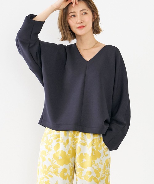 tシャツ Vネックダンボールプルオーバー レディース