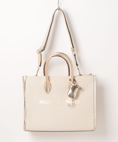 MICHAEL KORS トートバッグ MIRELLA メタリック ＆ キャンバス