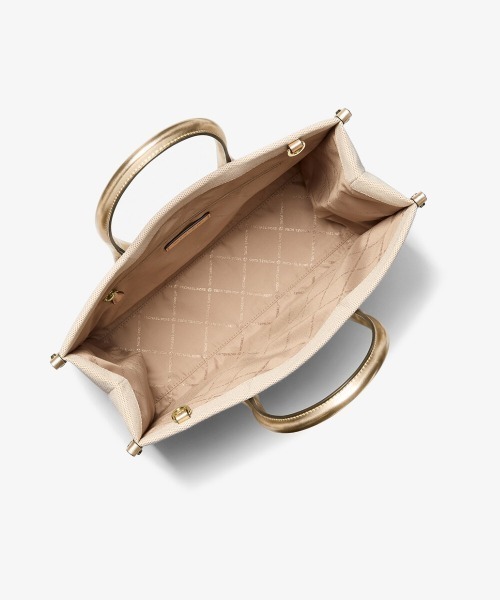 MICHAEL KORS トートバッグ MIRELLA メタリック ＆ キャンバス