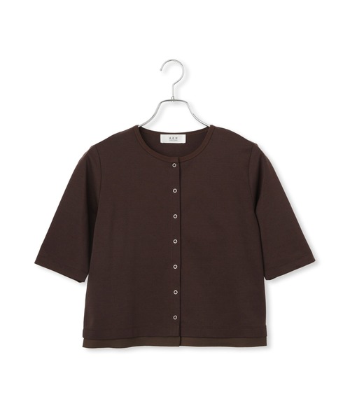 【WEB限定】・【サステナブル】カットオフコンビTシャツカーディガン カーディガン 「WEB限定」・「サステナブル」カットオフコンビT