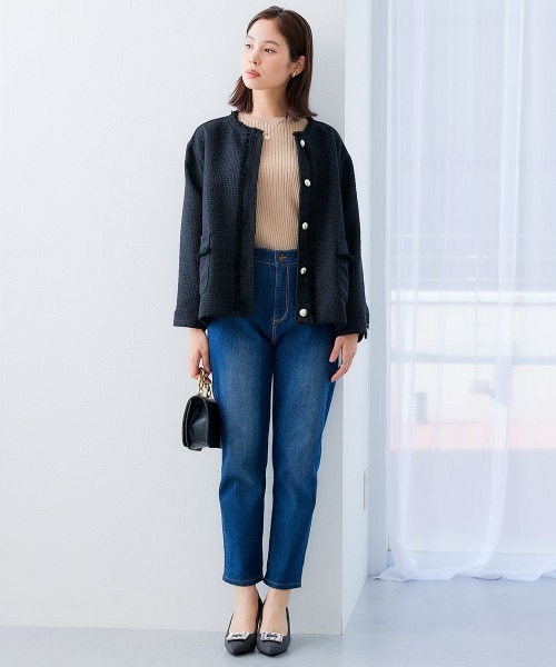 メグミ様用 試着のみ極上美品！23区 青 長袖 ニットセーター ゆったり 46 メグミ様用 試着のみ極上美品！23区 青 長袖 ニットセーター