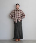 ロング スカート ストレッチサテンスカート 2...の詳細画像1