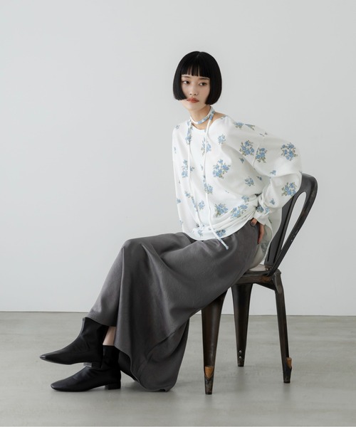 LOWRYS FARM（ローリーズファーム） ロング スカート ストレッチサテン