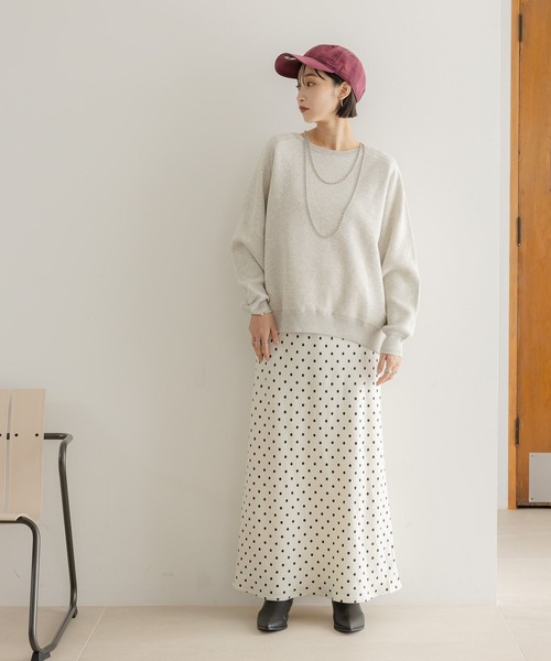 LOWRYS FARM スカート ストレッチサテンスカート 290120