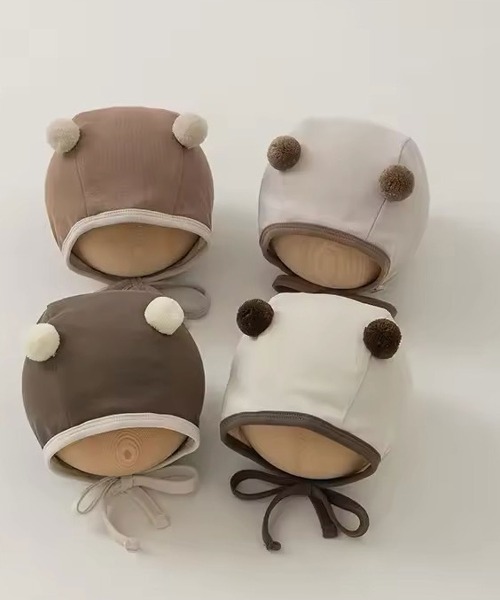 キャップ 帽子 「 Bambin / ボンバン 」 くまみみ ポンポン ボンネット