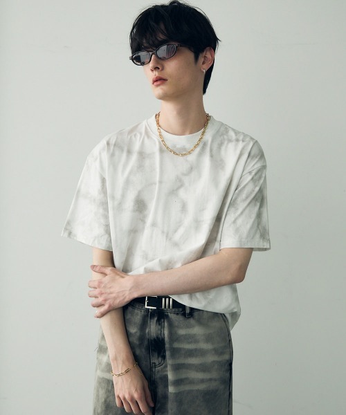Shoowtime（ショウタイム） tシャツ Marble pattern oversize s/s t