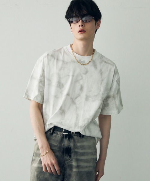 Shoowtime（ショウタイム） tシャツ Marble pattern oversize s/s t