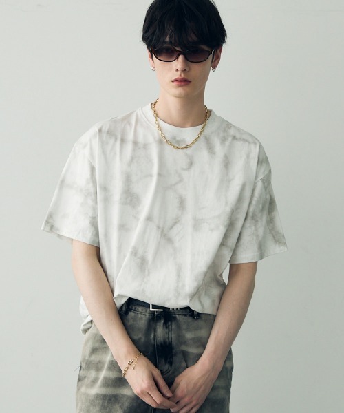 Shoowtime（ショウタイム） tシャツ Marble pattern oversize s/s t