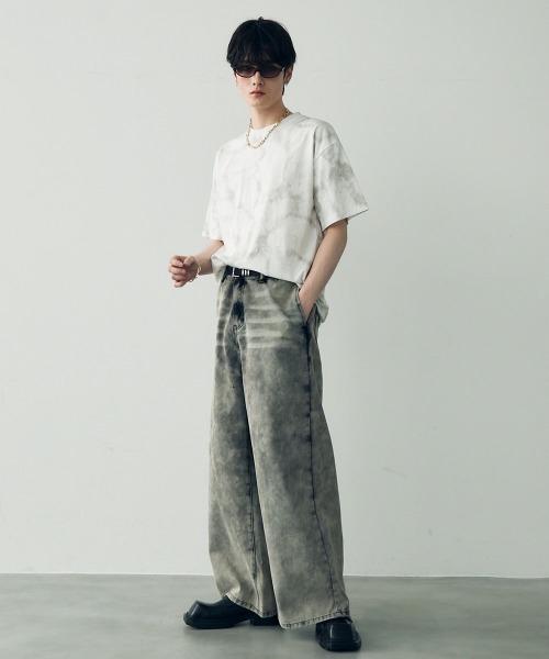 Shoowtime（ショウタイム） tシャツ Marble pattern oversize s/s t