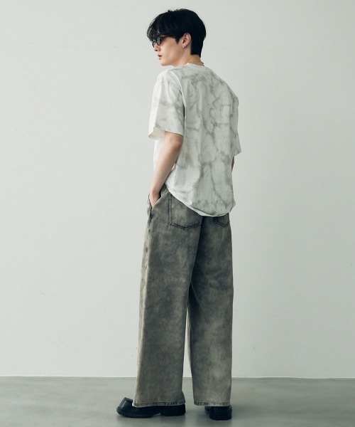 Shoowtime（ショウタイム） tシャツ Marble pattern oversize s/s t