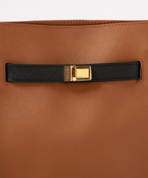 ハンドバッグ Clasp lock Belt Hand Bagの画像
