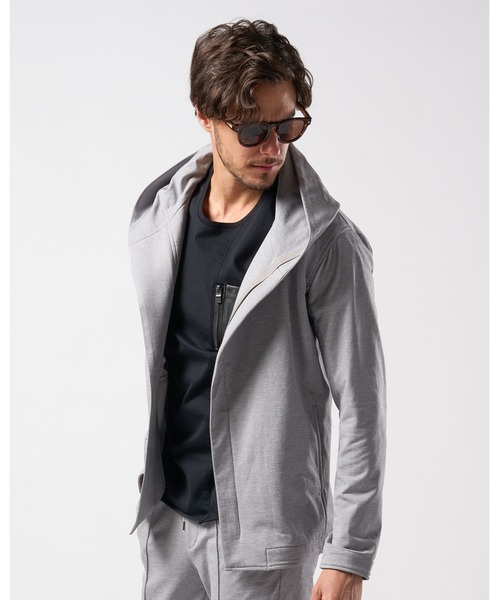wjk パーカー 「LEON×B'2nd×wjk」riders wrap light jersey parka