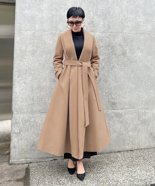 JENNE ウールロングコート M ベージュ ウールドレスコート｜JENNE(ジェンヌ)公式通販：パリジェンヌのように