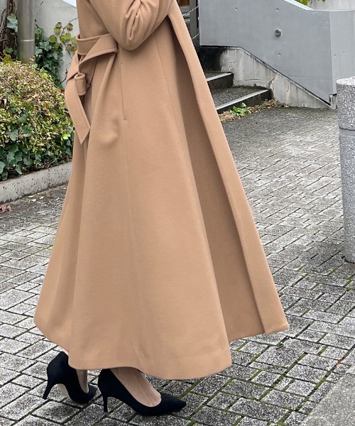 最終お値下げ❤︎JENNEコート❤︎ハイウエストフレアコート♡セブンテン、オブリ JENNE つけ襟 ハイウエストフレアコート ネイビー セブンテン、オブリ